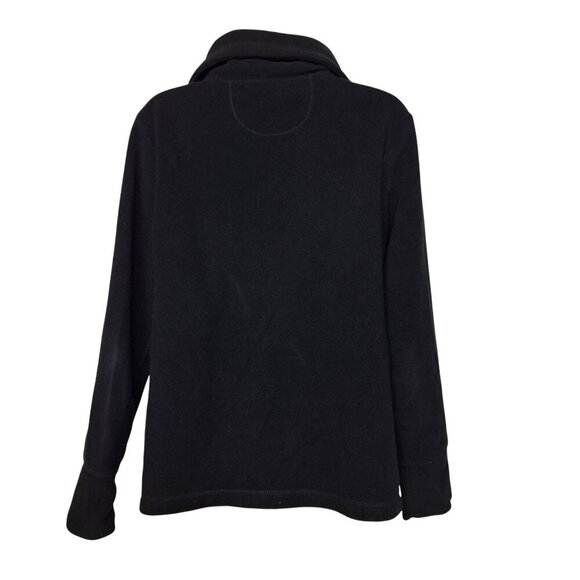 Calvin Klein Women's Black Fleece Jacket Medium Zip Up - Picture 3 of 6